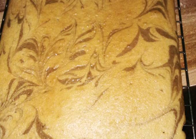 Recipe of Super Quick Marble Vanilla Cake