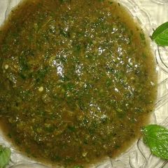 A picture of Anar Dana pudina chutney.