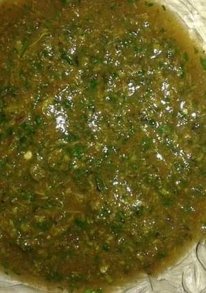 A picture of Anar Dana pudina chutney.