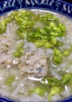 รูปของ ข้าวต้มดอกขจรหมูสับทรงเครื่อง