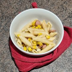 Hotdog & Sweetcorn Pasta A picture of Hotdog & Sweetcorn Pasta.