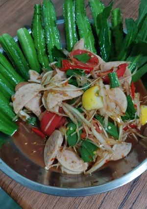รูปของ ส้มตำปลาร้าหมูยอ