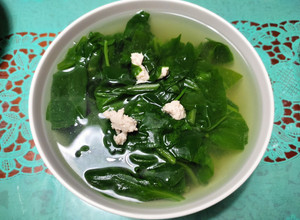 Hình của món Canh mồng tơi thịt bằm.