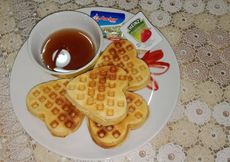 Waffle crispy with mapple syrup