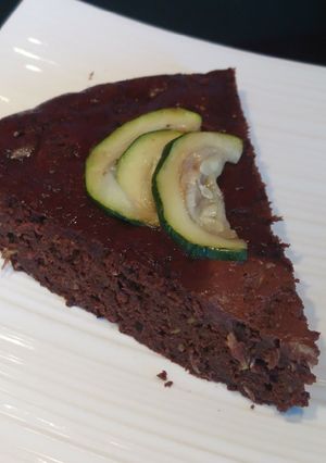 Une photo de Moelleux chocolat courgette