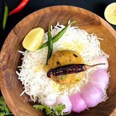 A picture of Masoor Dal Bhorta /Bharta (Mashed Red Lentils - Bengali / Bangladeshi style).
