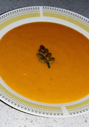 Una foto de Crema de Zanahoria y Zapallo camote