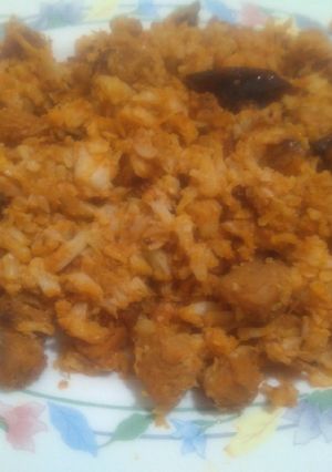 Una foto de Migas de coliflor vegana