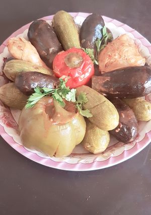 صورة لوصفة محاشي كوسا وباذنجان 😋