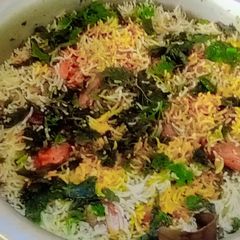 A picture of Karachi special beef pilaao biryani.