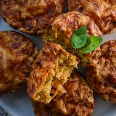 A picture of Cheese & Onion Oat 'Muffins'.