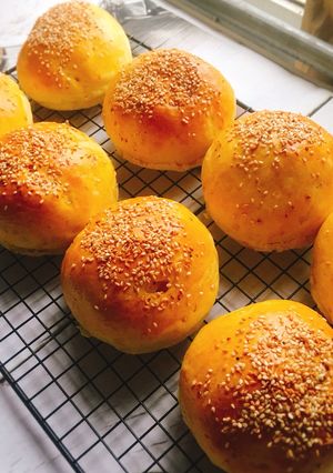 Hình của món Hamburger khoai lang.