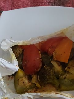 Una foto de Verduras al papillote
