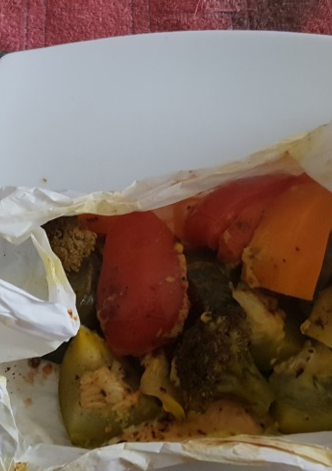 Una foto de Verduras al papillote