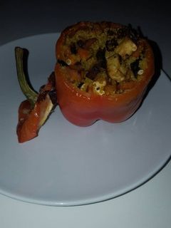Una foto de Pimiento relleno de cuscús
