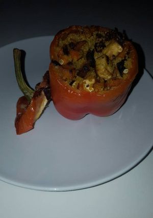Una foto de Pimiento relleno de cuscús