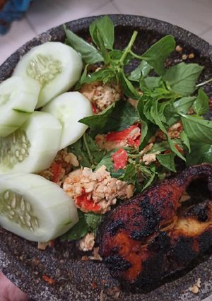 Foto resep Penyet tempe kemangi (menu diet no gula, minyak, tepung, santan)