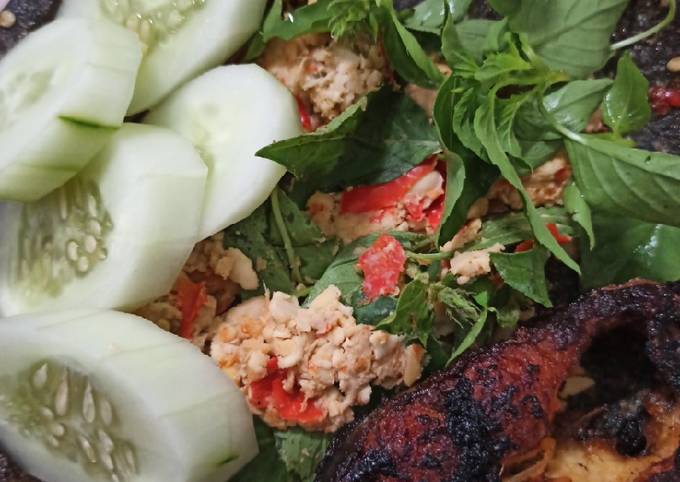 Resep: Penyet tempe kemangi (menu diet no gula, minyak, tepung, santan) Rumahan