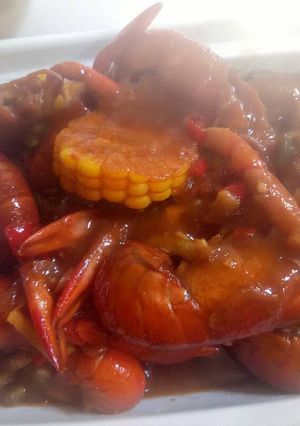 Foto resep Lobster asam manis saus mentega ala lestoran Crab