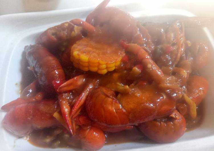 Resep Lobster asam manis saus mentega ala lestoran Crab, Bikin Ngiler