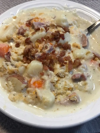 Easy Steps to Make Recipes Potato Soup (made with ham and cheese) the Perfect Tasty.