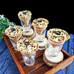 Roti cone Pizza Punch A picture of Roti cone Pizza Punch.