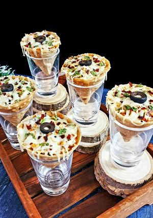 A picture of Roti cone Pizza Punch.