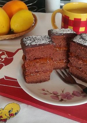 Csokis-sárgabarackos süti recept fotója