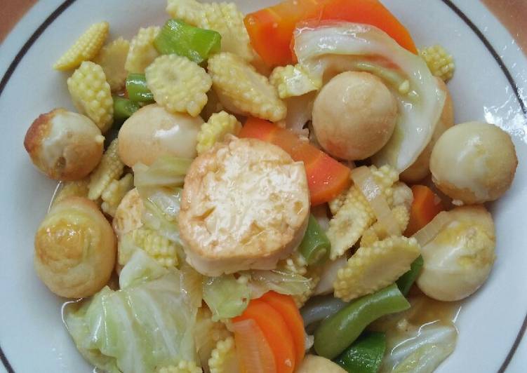 Resep Cap Cay Tofu Telur Puyuh Anti Gagal