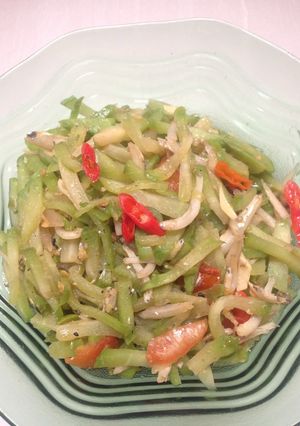 Foto resep Sayur labu ikan teri