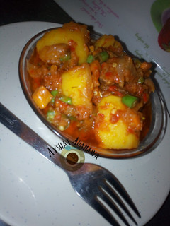 A picture of Leftovers (Potatoes in stew).