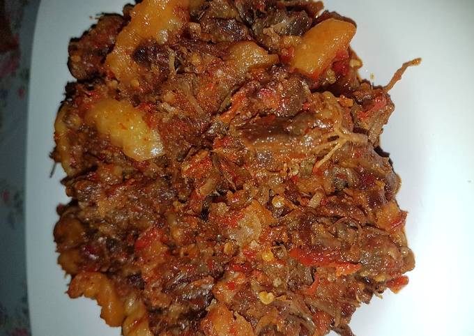 Daging balado basah #KitaBerbagi