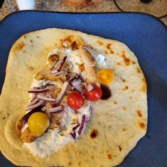A picture of Oven Baked Chicken Gyros.