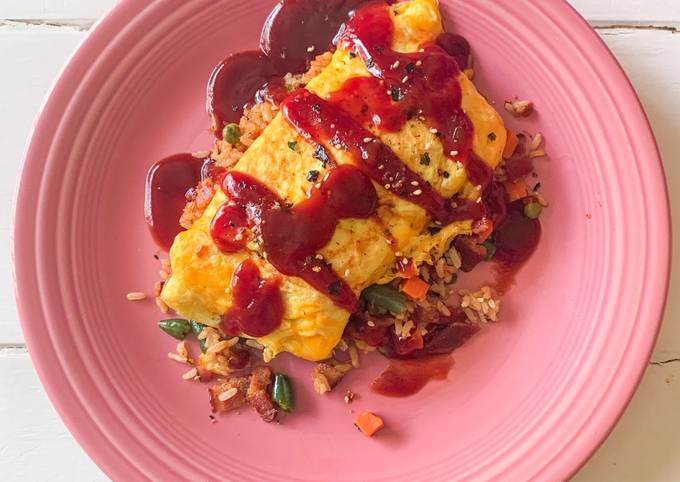 Japanese Omelette with Okonomiyaki Sauce ()