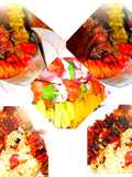 Les brochette de viande aux légumes à la panineuse