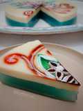 Puding lukis bunga telang
