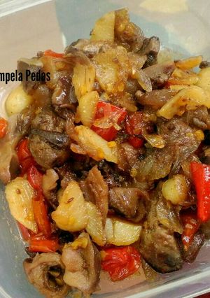 Foto resep Tumis sambal goreng hati ampela pedas