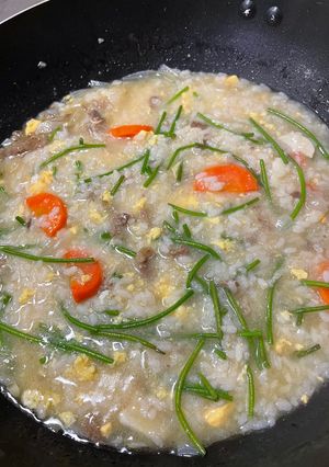 牛肉水蓮粥 的食譜成品照片