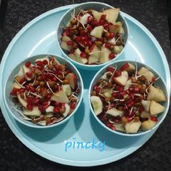 A picture of Healthy & nutritious sprout fruit chaat.
