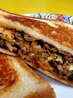 A picture of Patty Melt (Ground Beef and Cheese Sandwich).