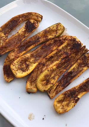 Une photo de Courgettes zéphyr à la mangue et épices indiennes