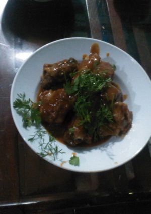 Hình của món Sườn xào chua ngọt.
