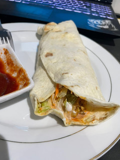 Una foto de Kebab de heura veggie a mi manera