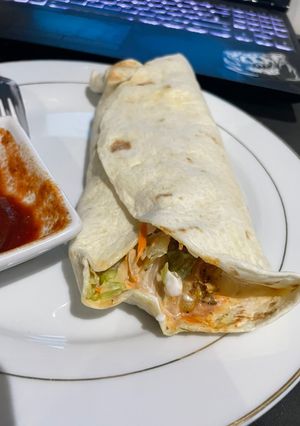 Una foto de Kebab de heura veggie a mi manera
