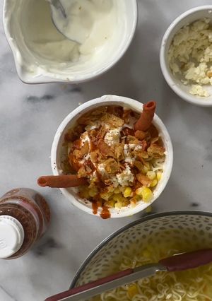 Una foto de Sopa maruchan de elote o maruchalote