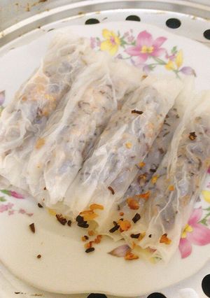 Hình của món Bánh cuốn bằng bánh tráng.