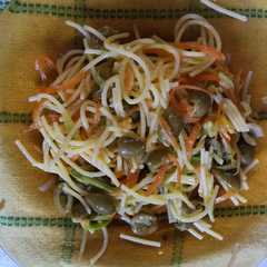 A picture of Spaghetti con verdure gluten-free.