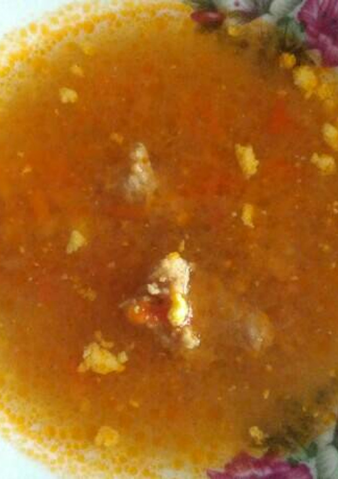 Una foto de Sopa con carne picada y verduras