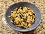 A picture of creamy orzo