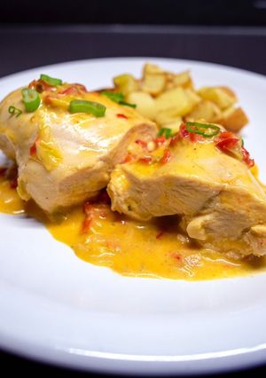 Una foto de Pollo a la Crema